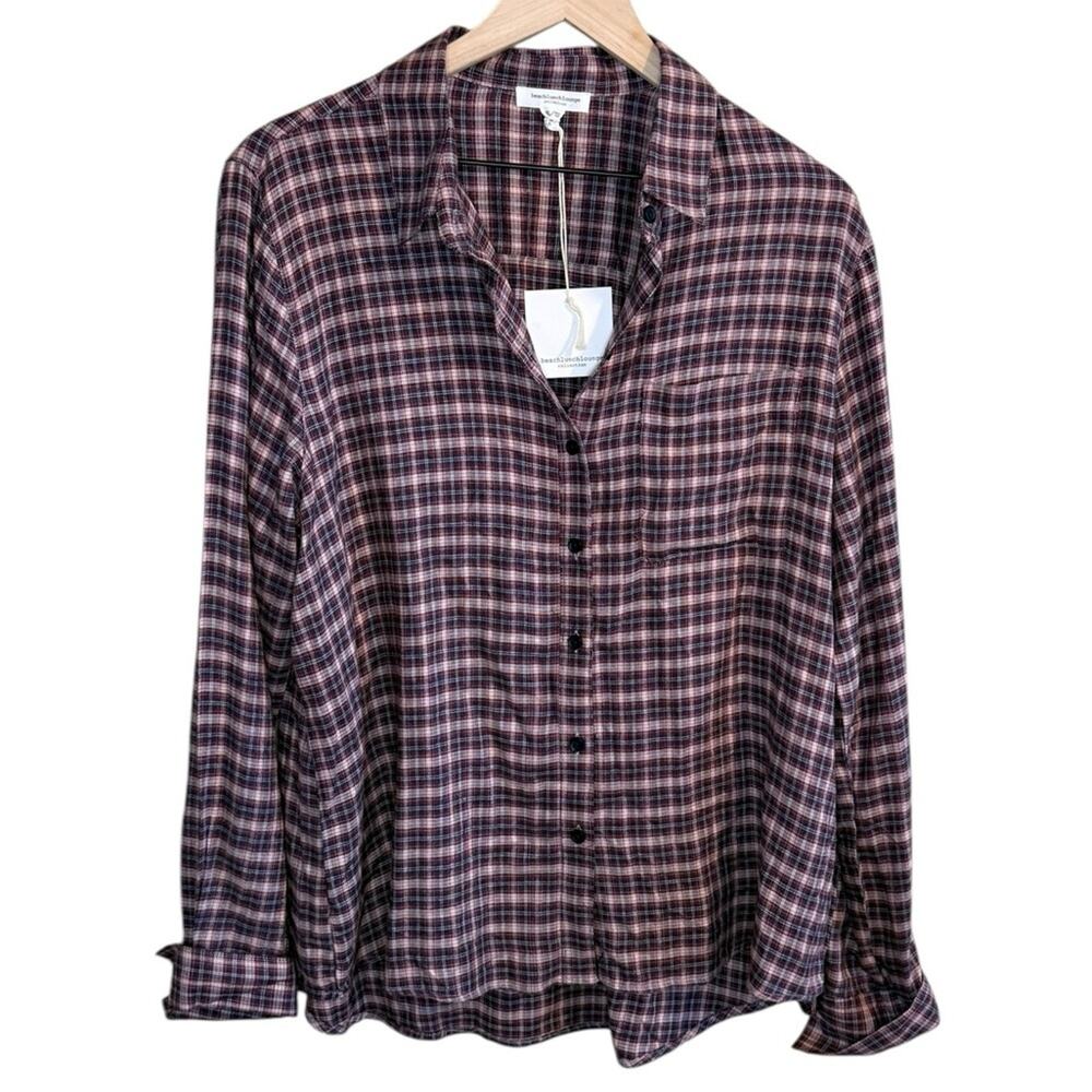Beachlunchlounge Women’s Sz XL Whitney Shirt in Red Pear New NWT